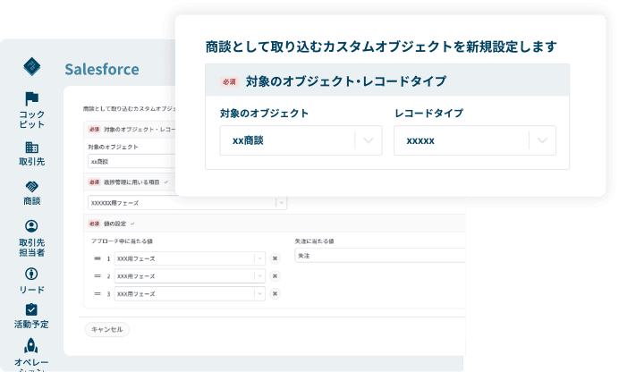 Salesforce カスタムオブジェクト連携 image